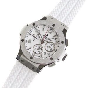 Big Bang St. Moritz Chronograph White Dial White Rubber Unisex Watch