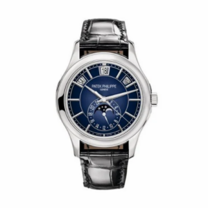 Patek Philippe Complications Annual Calendar Automatic Blue Sunburst Dial Men's Watch 5205G-013
