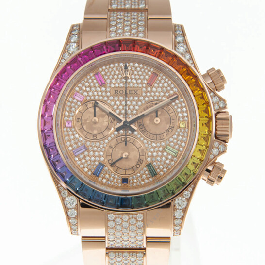 Cosmograph Daytona Chronograph Automatic Rainbow Pave Watch