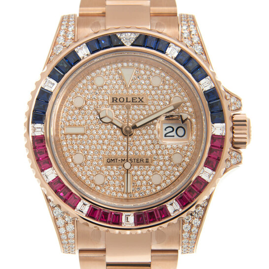 GMT-Master II GMT Diamond Diamond Pave Dial Men's Watch