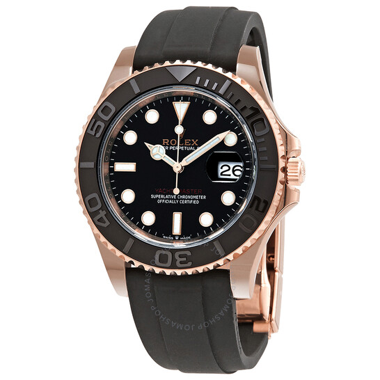 Yacht-Master 18kt Everose Gold Black Dial 40 mm Men's Watch