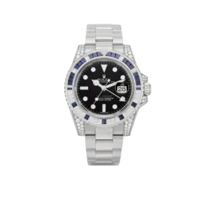 Rolex GMT-Master II, Reference 116759SA White Gold Diamond And Sapphire