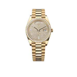 Rolex Day-Date 40 228348RBR Yellow Gold Diamond Dial Diamond Bezel
