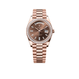 Rolex Day-Date 40mm President Rose Gold Diamond Mens Watch 228345