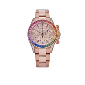 Rolex Daytona 116595RBOW 'Rainbow' Rose Gold Pave Diamond Dial Sapphire Bezel