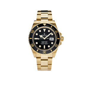 Rolex Submariner 41mm Yellow Gold Black Dial Bezel Mens Watch 126618