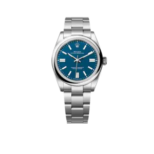 Rolex Oyster Perpetual 41mm Stainless Steel Med Blue Dial Men Watch 134300-0009 New 2025