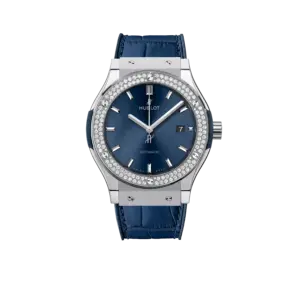 Hublot Classic Fusion Blue Titanium 42mm Diamond Benzel 542.NX.7170.LR.1104