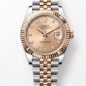 Rolex Datejust 41 Steel Everose Gold Sundust Diamond Dial Mens Watch 126331