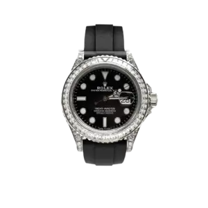 Rolex Yacht-Master 42mm White Gold and Diamond-Set / Black / Oysterflex