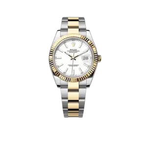 Rolex Datejust 41mm White Dial, Yellow Roleso 126333-0015