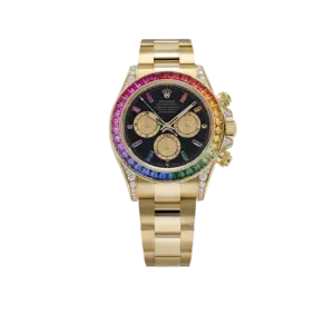 Rolex Daytona 126598RBOW 40mm 'Rainbow' Yellow Gold Black Dial Sapphire Bezel