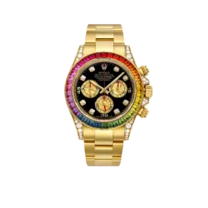 Rolex Daytona 116598RBOW 'Rainbow' Yellow Gold Black Diamond Dial Sapphire Bezel