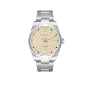 Rolex Oyster Perpetual 41mm Steel Beige Dial Mens Watch 134300