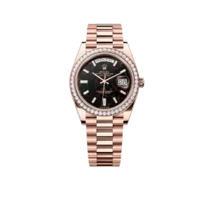 Rolex Day-Date 40 228345RBR Rose Gold Eisenkiesel Diamond Dial Diamond Bezel