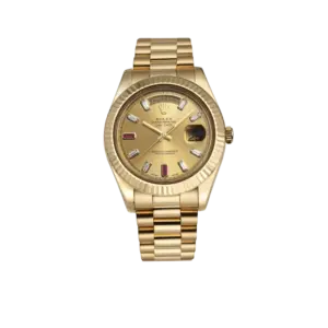 Rolex President Day-Date II 41mm 218238 18k Yellow Gold & Ruby Dial