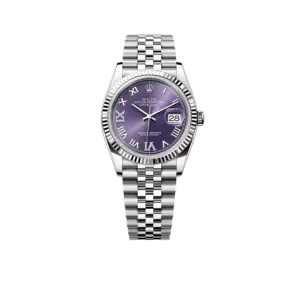 Rolex Datejust 36mm Steel and White Gold Purple “VI & IX” 126234