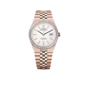 Rolex Land-Dweller Oyster 40mm Everosegold & Diamonds Intense White Honeycomb Motif Dial  127385TBR-0003