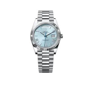 Rolex President Day-Date 40mm Ice Blue Dial Platinum Mens Watch 228236