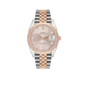 Rolex Datejust 41 Steel Everose Gold Sundust Diamond Dial Mens Watch 126331