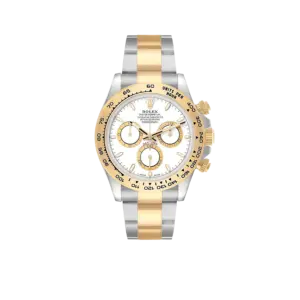Rolex Daytona 40mm Steel Yellow Gold White Dial Mens Watch 126503