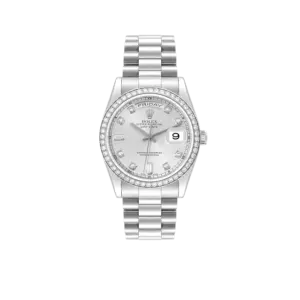 Rolex President Day-Date 36mm Platinum Diamond Mens Watch 118346