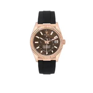 Rolex Sky-Dweller 42mm Rose Gold Chocolate Brown Dial Mens Watch 326235