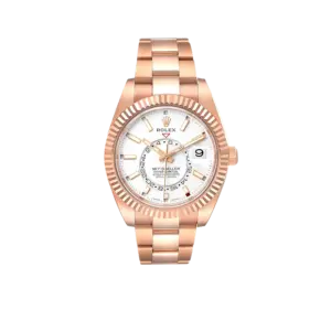 Rolex Sky-Dweller 42mm  Rose Gold White Dial Mens Watch 326935