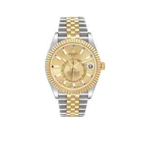 Rolex Sky Dweller 42mm Steel Yellow Gold Dial Mens Watch 326933