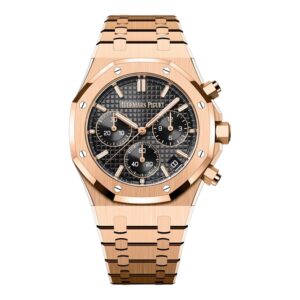 Audemars Piguet Royal Oak Chronograph 41mm watches in rose gold with a black dial